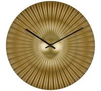 TFA Dostmann Horloge Murale analogique Design Rokoko, 60.3031.53, Aspect Moderne en éventail, Cadran doré Extravagant, Horloge à Quartz, Or
