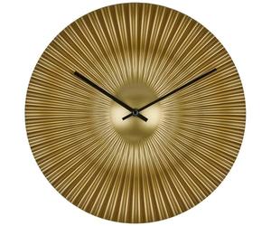 TFA Dostmann Horloge Murale analogique Design Rokoko, 60.3031.53, Aspect Moderne en éventail, Cadran doré Extravagant, Horloge à Quartz, Or