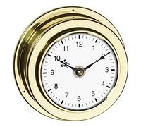 TFA Dostmann Horloge Murale analogique Maritim, 98.1021, en Laiton, Design Maritime, décoration pour Murale, Voile, Bateau, Nautique, Or