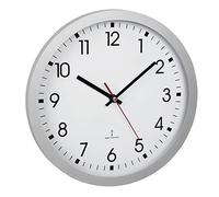 Horloge murale TFA Dostmann 60.3522.02 radiopiloté(e) 30 cm x 4.3 cm argent
