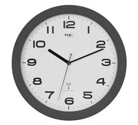 Horloge murale TFA Dostmann 60.3554.10 radiopiloté(e) 50 mm x 320 mm anthracite mécanisme d'horloge silencieux