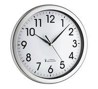 Horloge murale TFA Dostmann 60.3519.02 radiopiloté(e) 30.8 cm x 4.3 cm argent