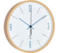 TFA Dostmann Horloge murale de, bois, blanc/bleu, 25,5 x 4,5 x 25,5 cm