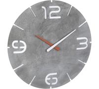 Horloge murale TFA Dostmann 60.3536.15 radiopiloté(e) 350 mm x 35 mm gris béton