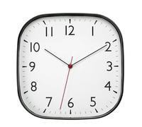 TFA Dostmann Horloge Murale silencieuse, 60.3076, Design Moderne, Noir, 28cm, analogique sans tic-tac, trotteuse Rouge, Grands Chiffres, pour Cuisine, Salon, Bureau, Chambre, Mouvement Sweep