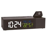 TFA Dostmann Horloge Radio-piloté à Projection Show, avec Climat intérieur, 60.5014.01, avec Fonction de Charge, Noir