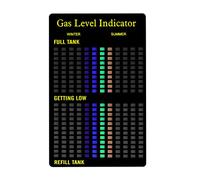 TFA Dostmann Indicateur de niveau de gaz, 98.1127, magnétique, pour bouteilles de gaz, réutilisable, facile à lire, noir