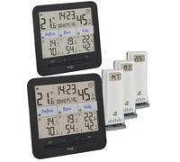 TFA-Dostmann Klima@Home2 Plus, 30.3075.01.99, 2 écrans, thermo-hygromètre avec 3 émetteurs, température/humidité dans les espaces de vie et de travail, indication du point de rosée pour éviter les