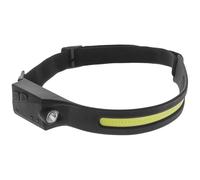 TFA Dostmann Lampe frontale LED Lumatic Free, 43.2039.01, lampe de tête, avec accu, protégée contre les éclaboussures, super claire, lumière focalisée, lampe frontale, noir