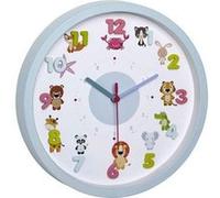 TFA Dostmann Little Animals à quartz Horloge murale 30.9 cm x 4.4 cm bleu clair
