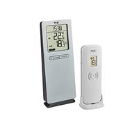 TFA Dostmann LOGOneo Thermomètre sans fil, 30.3071.54, température ambiante et température extérieure, numérique, argenté