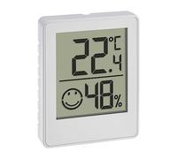 TFA Dostmann Mini thermo-hygromètre numérique, 30.5039.02, thermomètre d'ambiance, température et humidité dans maison, avec zones de confort´, petit thermométre, blanc