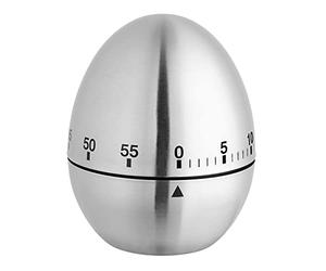 TFA Dostmann Minuteur de Cuisine mécanique en Acier Inoxydable, 38.1026, minuteur analogique jusqu'à 60 Minutes, sans Piles, avec Alarme sonore, argenté