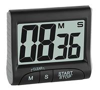 TFA Dostmann Minuteur/chronomètre numérique 38.2021.01 – pour œufs, grand écran, 99 Min 59 Sec, Noir