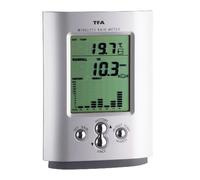 TFA Dostmann MonSun Pluviomètre numérique sans fil, 47.3003, transmission sans fil de la quantité de pluie, argent