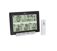 TFA Dostmann Multi-Sens Thermo-hygromètre sans Fil, 30.3057.01, avec 3 émetteurs, température et humidité intérieur/extérieur, Tendance/valeurs Min/Max, Noir