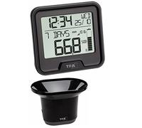 TFA Dostmann Pluviomètre Drop 47.3005.01 numérique sans fil Alarme pluie 24h Noir 220V