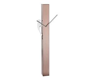 TFA Dostmann Picus 60.3062.51 Pendule analogique en Forme de pic chromé, Design Moderne, Or Rose, (L) 246 x (l) 75 x (H) 653 mm
