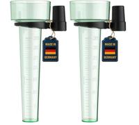 TFA Dostmann Pluviomètre analogique, 47.1013, résistant aux intempéries, pour Le Jardin, mesurer la quantité de Pluie, Vert (Lot de 2)