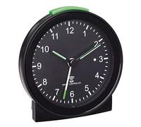 TFA Dostmann Radio-réveil, 60.1517.01, Aiguilles luminescentes, réveil Silencieux, Fonction Snooze, Noir