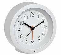 TFA Dostmann Réveil analogique, 60.1029.02, sans tic-tac, Fonction Snooze, éclairage Nocturne Discret, réveil Matin, Blanc