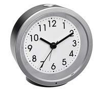 TFA Dostmann Réveil analogique, 60.1034.01, avec Mouvement Sweep Silencieux, avec rétroéclairage, Alarme de réveil et Fonction Snooze, Noir