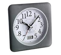 TFA Dostmann Réveil analogique, 60.1502.10, avec Affichage Digital de la température, Plastique, Noir et Blanc