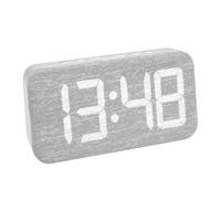 TFA Dostmann Réveil numérique avec 3 Niveaux de luminosité, 60.2042.02, avec Housse en Tissu, Fonction Snooze, Date, 3 Fonctions de réveil (Lundi au Vendre, Lundi au Vendredi Lundi au Sam, Lundi au