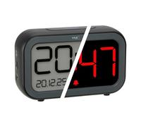 TFA Dostmann 60.2048.01 à quartz Réveil noir, noir anthracite Heures de réveil 1 écran négatif