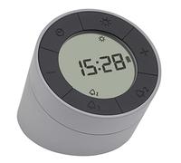 TFA Dostmann Réveil numérique et veilleuse Time & Light, 60.2029.10, 2 Heures de réveil, Rechargeable par USB, éclairage de l'écran, Gris