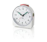 TFA Dostmann Réveil Radio analogique Sunrise, 60.1513.02, Mouvement d'horloge Silencieux, Alarme de réveil avec Fonction Snooze, réveil Matin, Blanc