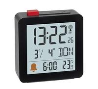 TFA Dostmann 60.2566.01 radiopiloté(e) Réveil noir Heures de réveil 1