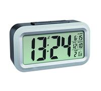 TFA Dostmann réveil Radio-piloté Lumio Plus, 60.2553.01, avec Horloge Radio, réveil Digital, avec température intérieure, avec lumière, Noir