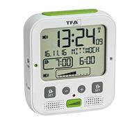 TFA-Dostmann 60.2538 Réveil numérique Vert, Blanc