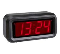 TFA Dostmann Roxy Réveil numérique, 60.2024.10, Horloge numérique, Horloge de Table, avec Fonction Snooze, Fonction Alarme, Technologie LED à économie d'énergie, Anthracite