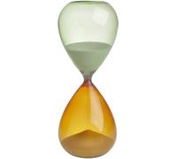TFA Dostmann Sablier analogique 18.6010.02.41 – env. 30 min – en verre – Orange/Vert, Sable