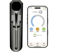 TFA Dostmann SMART BBQ KÜCHEN-CHEF 2 gaz, chariot à grillade, boule, mixte, barbecue au gaz mobile, fumoir, pivotant Thermomètre de barbecue noir