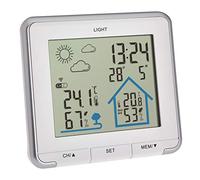 TFA Dostmann Station météo Life, 35.1153.02, Prévisions météo, capteur extérieur sans fil inclus, rétro-éclairage, température extérieure et intérieure, blanc