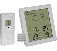 TFA Dostmann Station météo sans fil Clear 35.1168.02 avec capteur extérieur, température et humidité intérieure et extérieure, prévisions météo avec pression atmosphérique et icônes, numérique,