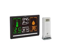 TFA Dostmann Station météo sans fil METEOchrome, 35.1132.02, Prévisions météo, capteur extérieur, température/humidité dans maison, noir