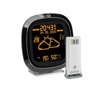 TFA Dostmann Station Meteo sans Fils TFA.me ID-04, 35.8102, Prévisions Météo Pros par Wetter.COM 4 Jours, IN apteur Extérieur, Couleurs D'affichage Variées, Portail en Ligne, Alerte, Noir