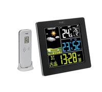 TFA Dostmann Station météo SUN2, capteur sans Fil, 35.1174, intérieure/extérieure, température/humidité, Grand écran Couleur, Horloge Radio-pilotée avec Date, Noir