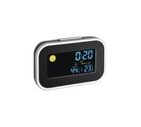 Réveil à quartz TFA Dostmann 60.2015 noir, argent