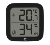 TFA Dostmann TFA-ID Capteur intérieur pour la température ambiante et l'humidité ID-A0 Indoor, 30.3908, pour TFA.me, pour le contrôle de la température et de l'humidité, portée 100 m, 868 MHz, noir
