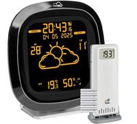 TFA Dostmann TFA.me ID-04 Station météo Wi-Fi 35.8102 - Prévisions météo professionnelles - 4 jours - Avec émetteur extérieur radio - Différentes couleurs d'affichage - Portail en ligne - Avec