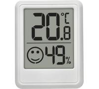 TFA Dostmann Petit hygromètre numérique d'intérieur, 30.5060.02, thermomètre d'ambiance, humidimètre, mesure l'humidité et la température, pour contrôler le climat ambiant, pile incluse, blanc