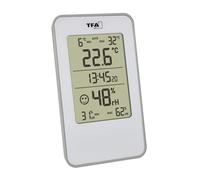 TFA Dostmann Thermo-hygromètre numérique, 30.5057, pour intérieur, humidité dans la Maison, thermomètre d'ambiance, éviter moisissures, Convient pour Salon, Garage, Chambre à Coucher, Blanc