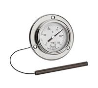 TFA Dostmann Thermomètre à Pizza, 14.1036.60, Acier Inoxydable, pour Four à Pizza, Four à Pierre, Four à Bois, Le Gril/Smoker, 500°C, sonde à câble, pièce de Rechange, argenté