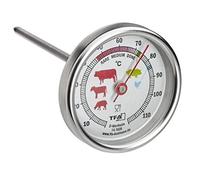 TFA Dostmann Thermomètre à viande analogique en acier inoxydable, 14.1028, idéal pour la viande, le poisson, la volaille, thermomètre à barbecue, rôtissage parfait, argenté