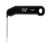 TFA Dostmann Thermomètre à viande numérique, mesure en 0,6 s, 14.1519, pour barbecue, précision de 0,3 °C, à rôti, pour la cuisine, le barbecue, la cuisson au four, thermomètre de cuisine, noir